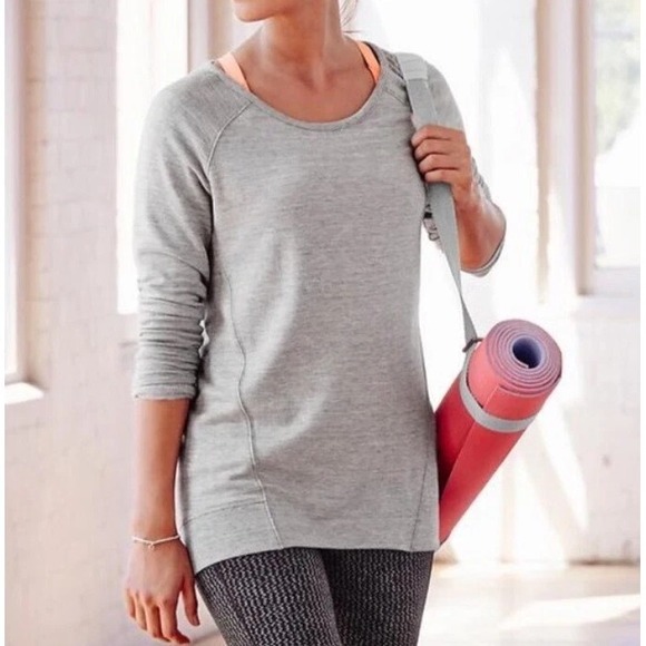 Athleta Tops - ATHLETA Studio CYA Sweatshirt Pullover Heather Gray 243056 Size M